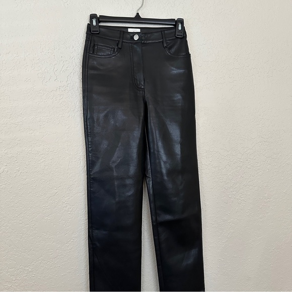 Wilfred Aritzia Melina Faux Leather Pant Black 00 - Picture 3 of 6